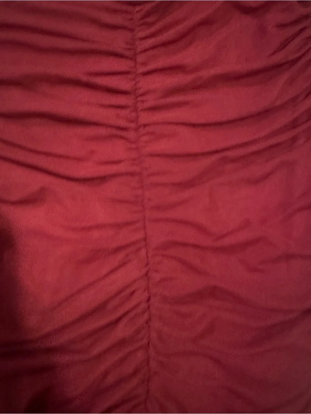 Fashion Nova Burgundy Ruched Long-Sleeve Bodycon Dress